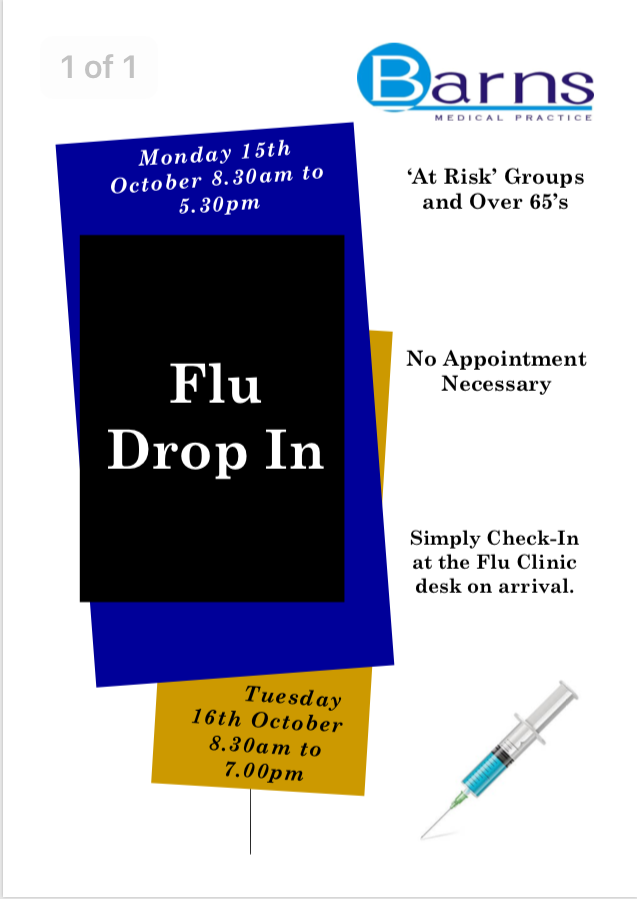 Flu Drop In Clinic Flu Drop In Clinic